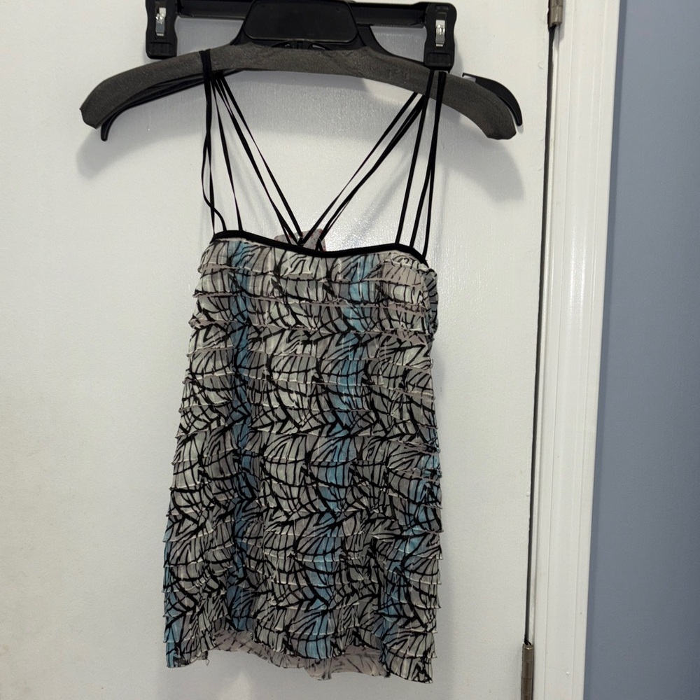 Free People Black and Blue Strappy Top NWT size small